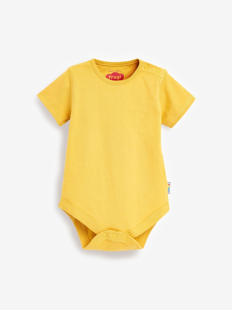 Frugi Rainbow Organic Cotton Rainbow Short Sleeve Bodysuits 4 Pack - Image 3 of 6