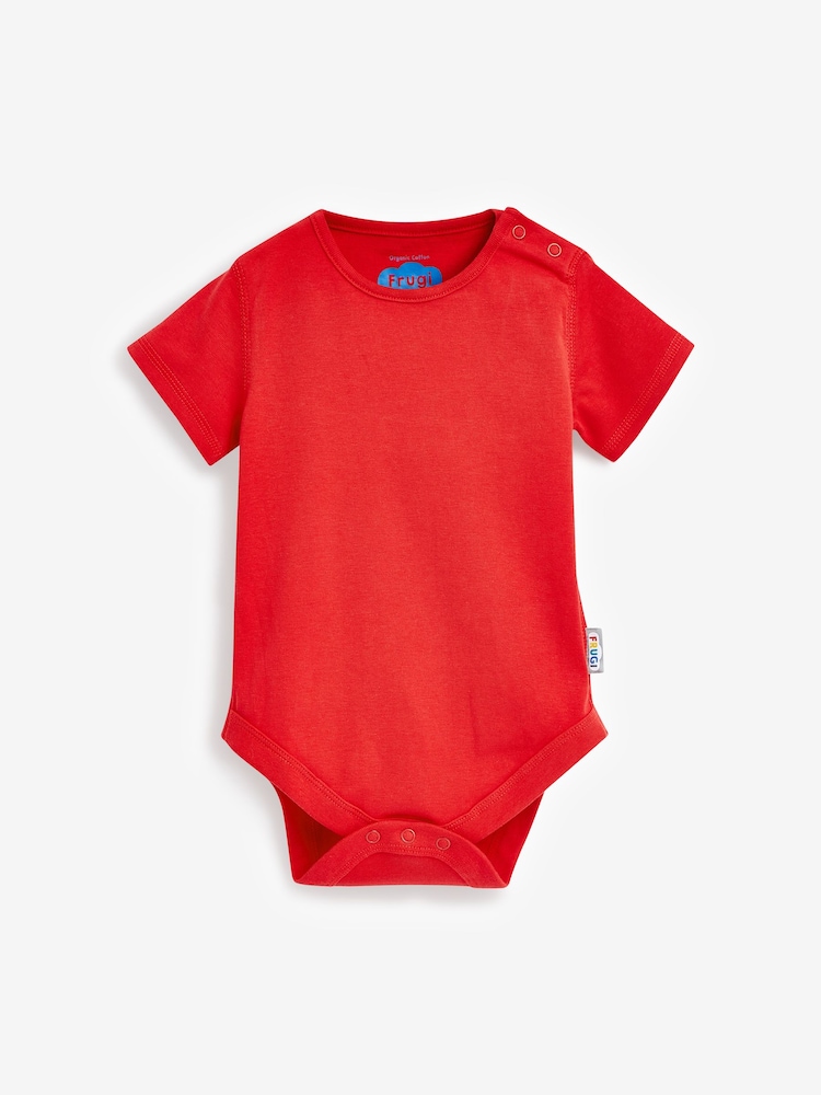 Frugi Rainbow Organic Cotton Rainbow Short Sleeve Bodysuits 4 Pack - Image 4 of 6