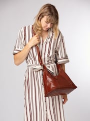 Conkca Brown 'Poppy' Leather Shoulder Bag - Image 2 of 6