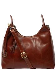 Conkca Brown 'Poppy' Leather Shoulder Bag - Image 3 of 6