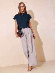 Friends Like These Navy Tuck Detail T-Shirt - Image 3 of 5