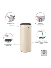 Brabantia Cream New 30L Soft Touch Bin - Image 5 of 6