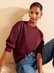 Friends Like These Aubergine Purple Long Sleeve Boxy T-Shirt - Image 1 of 6