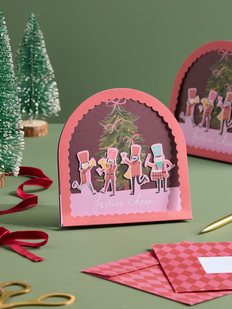 Pink Nutcracker 10 Pack Christmas Multipack Cards - Image 1 of 3