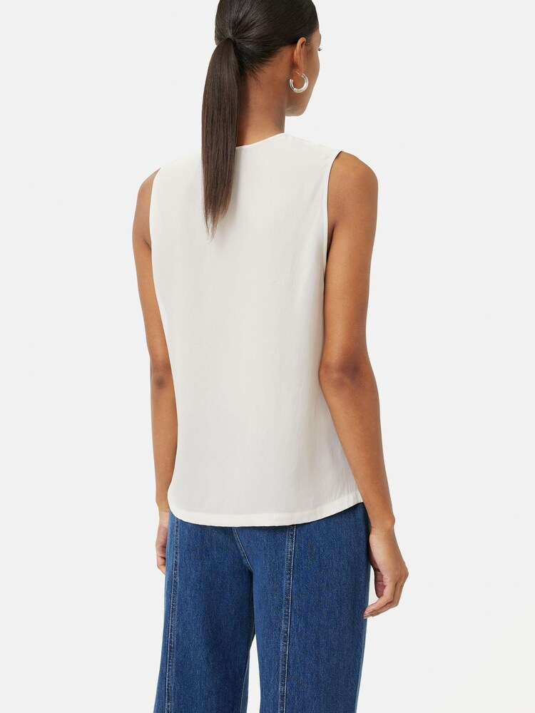 Jigsaw Josie Bias Silk White Vest - Image 2 of 5 Jigsaw Josie Bias Silk White Vest - Image 2 of 5