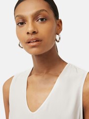 Jigsaw Josie Bias Silk White Vest - Image 5 of 5