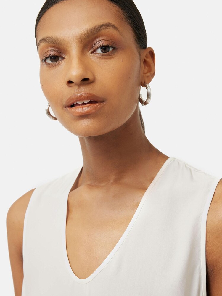 Jigsaw Josie Bias Silk White Vest - Image 5 of 5 Jigsaw Josie Bias Silk White Vest - Image 5 of 5