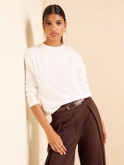 Friends Like These Ivory Long Sleeve Boxy T-Shirt - Image 3 of 5