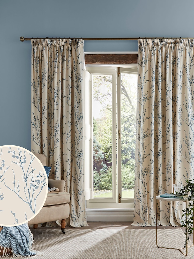 Laura Ashley Pussy Willow Faltenvorhänge aus 100 % Baumwolle - Bild 2 von 2 Laura Ashley Pussy Willow Faltenvorhänge aus 100 % Baumwolle - Bild 2 von 2