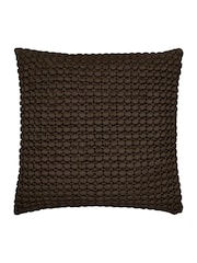 Appletree Chocolate Bobble Velvet Filled Cushion - Image 3 of 5