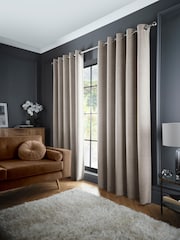 Curtina Velvet Chenille Dimout Cüt Gözlü Pərdələr - 5şəkildən 2 şəkil