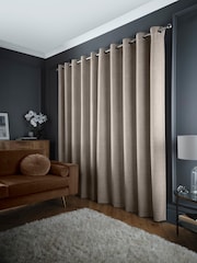Curtina Velvet Chenille Dimout Cüt Gözlü Pərdələr - 5şəkildən 3 şəkil