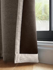 Curtina Velvet Chenille Dimout Cüt Gözlü Pərdələr - 5şəkildən 4 şəkil