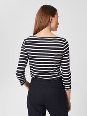 Hobbs Blue Sonya Stripe Jumper - Image 2 of 4