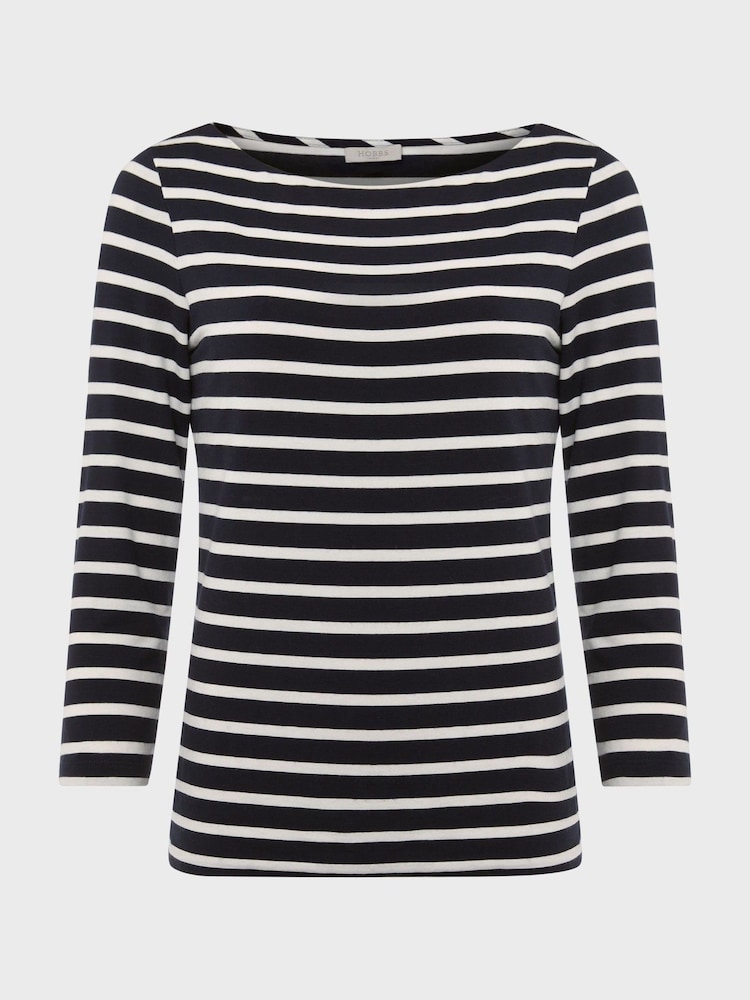 Hobbs Blue Sonya Stripe Jumper - Image 4 of 4