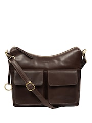 Conkca Cocoa Brown 'Snowdrop' Leather Shoulder Bag - Image 3 of 6