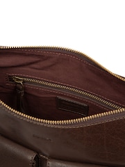 Conkca Cocoa Brown 'Snowdrop' Leather Shoulder Bag - Image 5 of 6