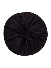 Laurence Llewelyn-Bowen Black Roxy Round Pleat Velvet Round Cushion - Image 2 of 5