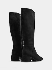 Yours Curve Black Wide Fit Almond Toe Block Heel Boots - Image 4 of 5