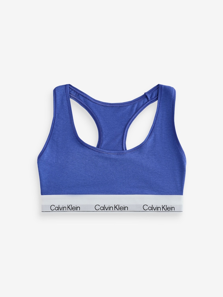 Calvin Klein White Icon Cotton Modal Bralettes 2 Pack - Image 3 of 3 Calvin Klein White Icon Cotton Modal Bralettes 2 Pack - Image 3 of 3