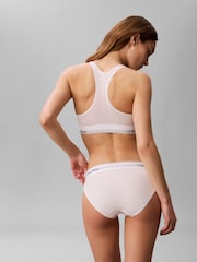 Calvin Klein White Icon Cotton Modal Bralettes 2 Pack - Image 4 of 7