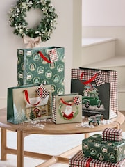 Santa Scene Christmas 4 Pack Gift Bags - Image 1 of 2