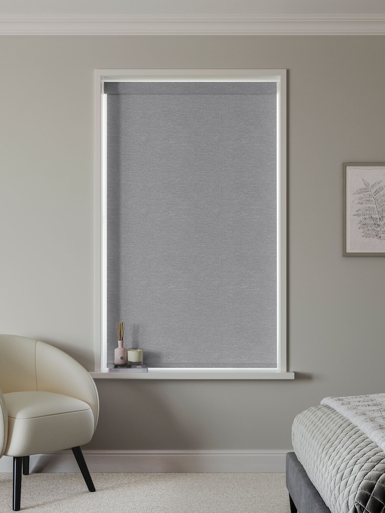 Steel Grey Lowry Made to Measure Blackout Roller Blind - Image 2 of 6