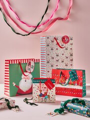Party Santa Christmas 4 Pack Gift Bags - Image 1 of 2