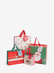 Party Santa Christmas 4 Pack Gift Bags - Image 2 of 2