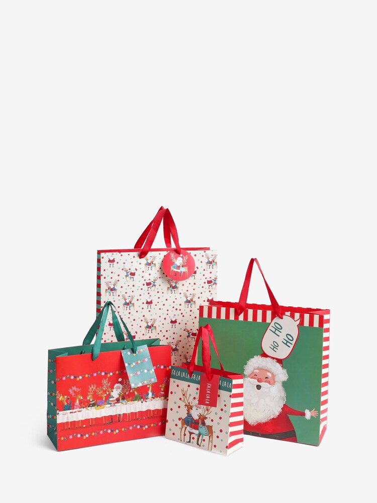 Party Santa Christmas 4 Pack Gift Bags - Image 2 of 2