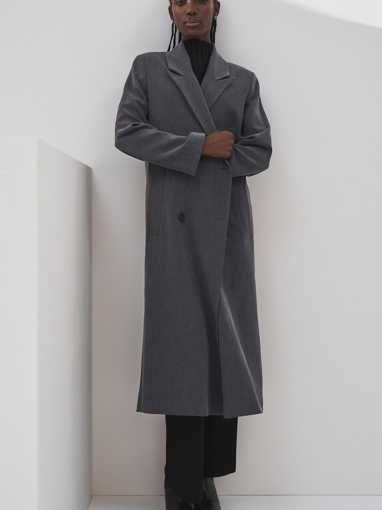 Grey Maxi Blazer Coat - Image 2 of 6