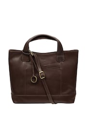 Conkca Brown 'Elm' Leather Tote & Shoulder Bag - Image 4 of 7