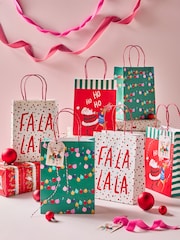 Party Santa Christmas 6 Pack Gift Bags - Image 1 of 2