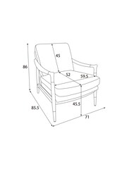 Soft Velvet Pebble Natural Flinton Wooden Light Grey Leg Accent Chair - Image 7 of 8