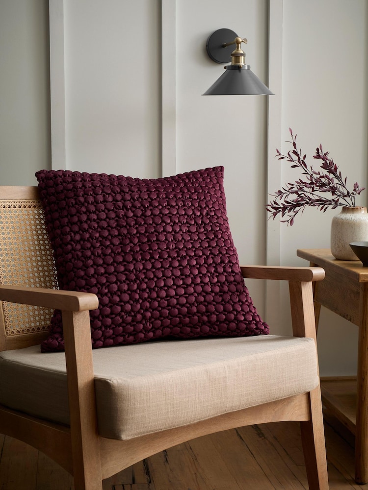 Appletree Berry Bobble Velvet Filled Cushion - Image 1 of 5 Appletree Berry Bobble Velvet Filled Cushion - Image 1 of 5
