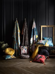 Laurence Llewelyn-Bowen Ochre Siena Velvet Bedspread - Image 4 of 4