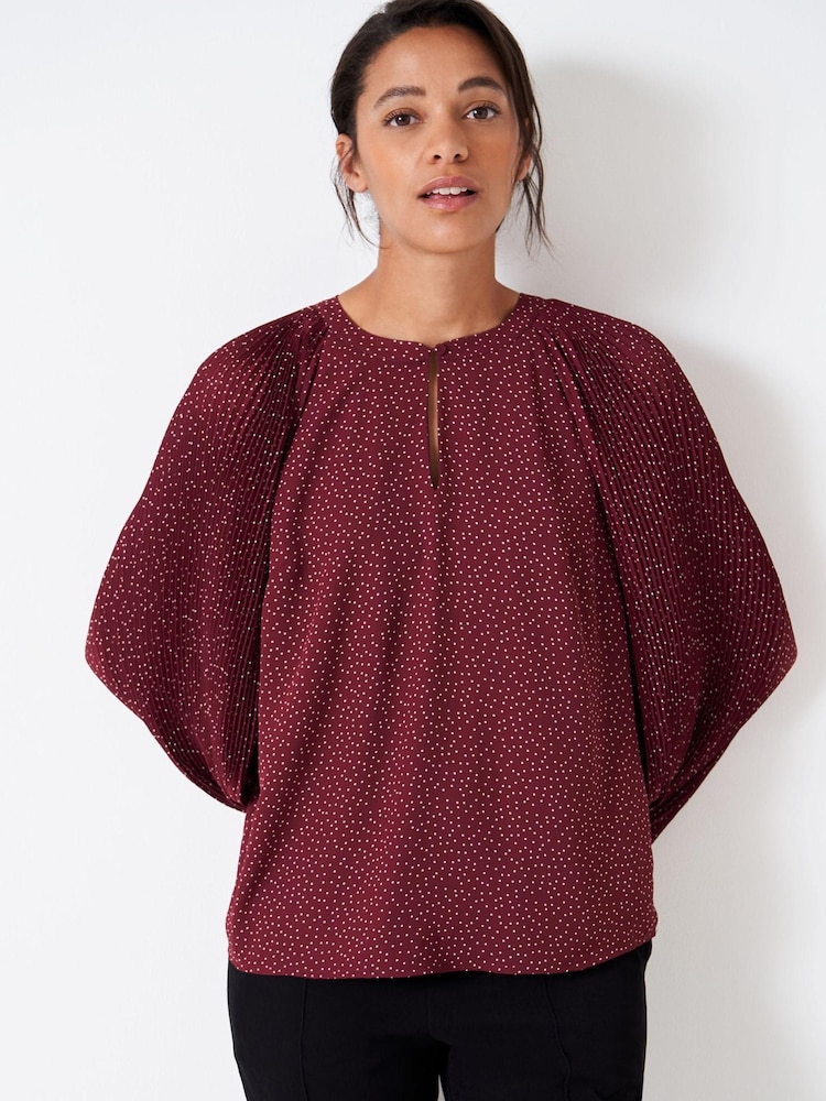 Crew Clothing Company Blue Spot Relaxed Blouse - Image 1 of 1 Crew Clothing Company Blue Spot Relaxed Blouse - Image 1 of 1