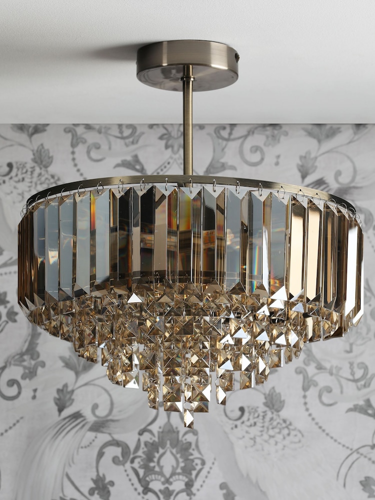 Laura Ashley Champagne Gold Vienna Chandelier Light - Image 2 of 4