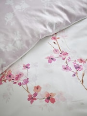 Appletree Blossom Flower Duvet Cover & Pillowcase Set - Imaginea 3 din 4