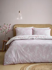 Appletree Blossom Flower Duvet Cover & Pillowcase Set - Imaginea 4 din 4