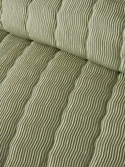 Serene Green Crinkle Wave Duvet Cover & Pillowcase Set - Image 3 of 3