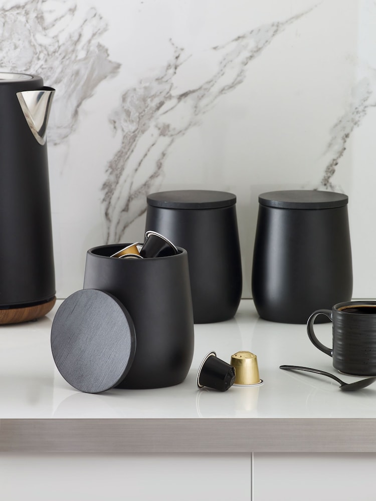 Set of 3 Black Moderna Storage Tins - Image 2 of 4