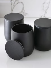 Set of 3 Black Moderna Storage Tins - Image 3 of 4