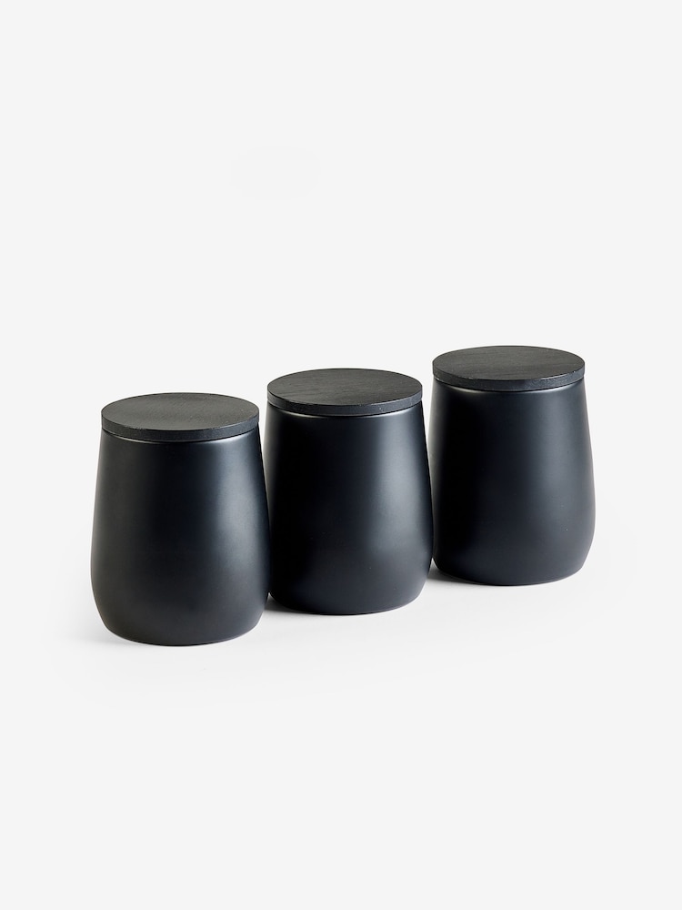 Set of 3 Black Moderna Storage Tins - Image 4 of 4