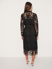 Black Lace Shirt Dress - Image 3 of 6