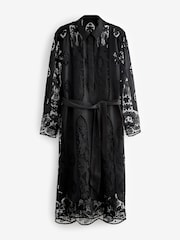 Black Lace Shirt Dress - Image 5 of 6