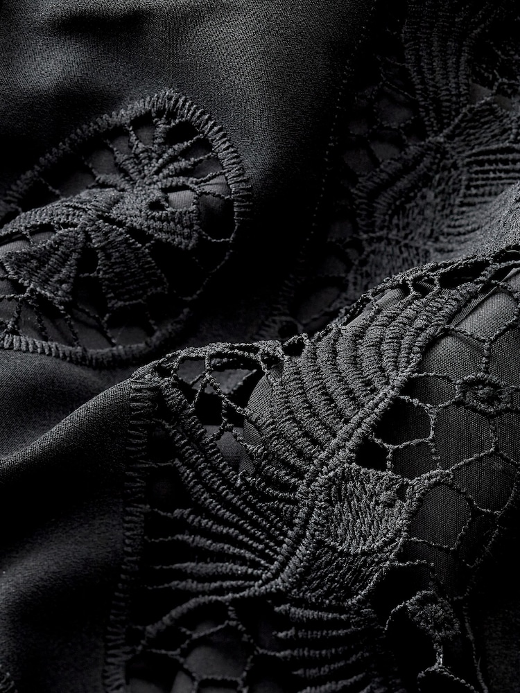 Black Lace Shirt Dress - Image 6 of 6