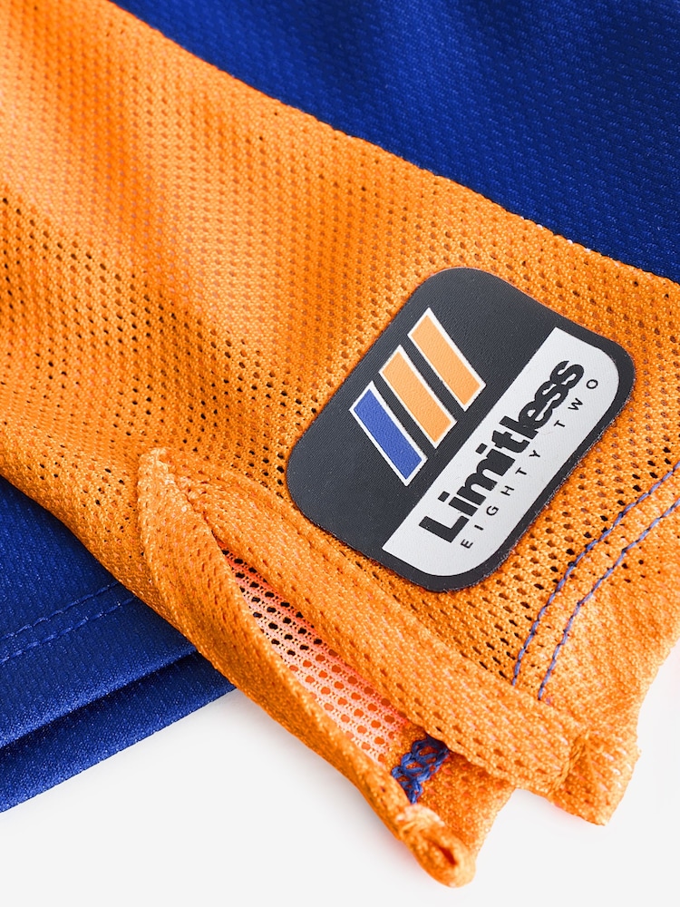 Blue/Orange Basketball Oversized T-Shirt And Cycling Short Set (3-16yrs) - Image 12 of 12