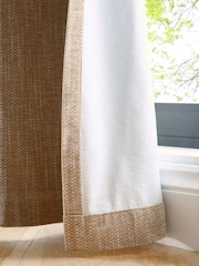 Curtina Natural Boucle Chenille Blackout Pair of Eyelet Curtains - Image 4 of 5