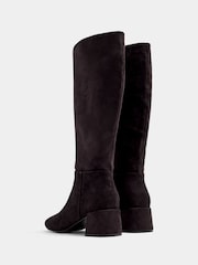 Yours Curve Brown Wide Fit Almond Toe Block Heel Boots - Image 4 of 5